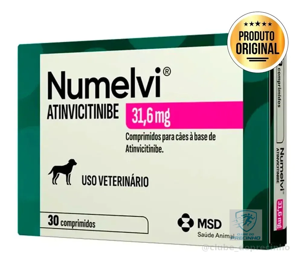 Numelvi 31,6mg Tratamento Cães Dermatite Coceira 30 Compr