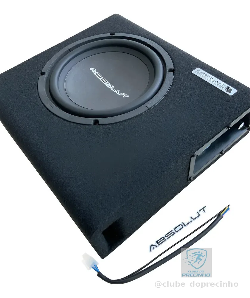 Caixa Som Amplificada Carro Mini Slim Sub 8 Pol Absolut