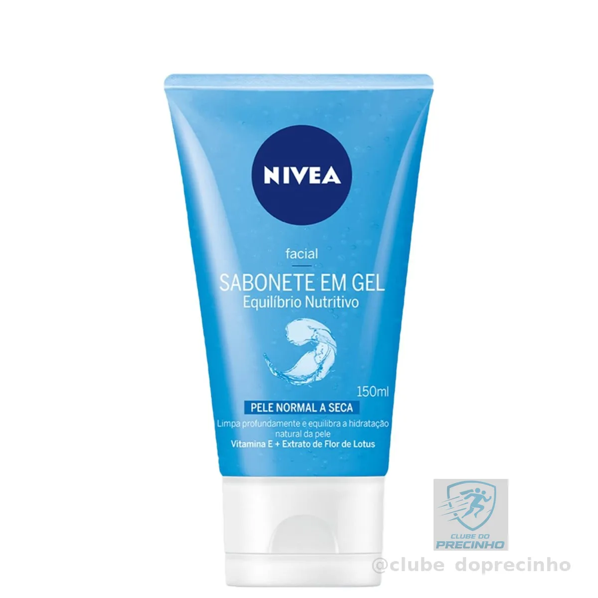 NIVEA Sabonete Facial em Gel Equilíbrio Nutritivo 150g, Limpeza Profunda, Remove Impurezas, Vitamina E, Pele Normal e Seca