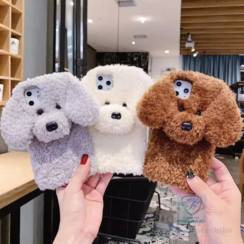 Bonito Cão De Pelúcia Poodle Filhote De Cachorro Casos De Pele Macia Para Xiaomi Mi Poco M8 F8pro X7 X8 17T 15T Redmi 16
