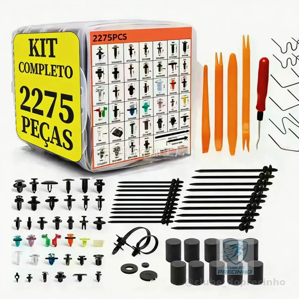 Kit Grampo Presilha De Carro Para Auto 2275 Peças Universal