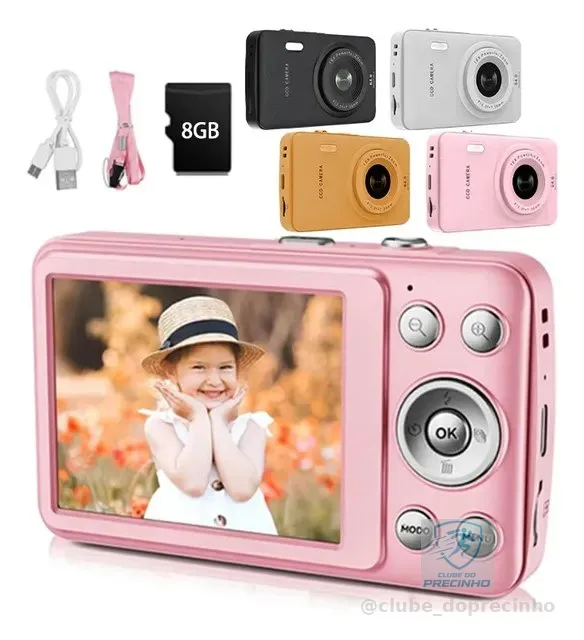 Câmera Digital Hd Ccd Maquina Fotografica Divertida Jogos