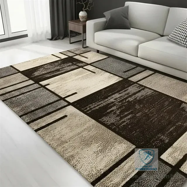 Tapete Sala Estampado Indiano 2,00x1,50 Moderno Alto Relevo