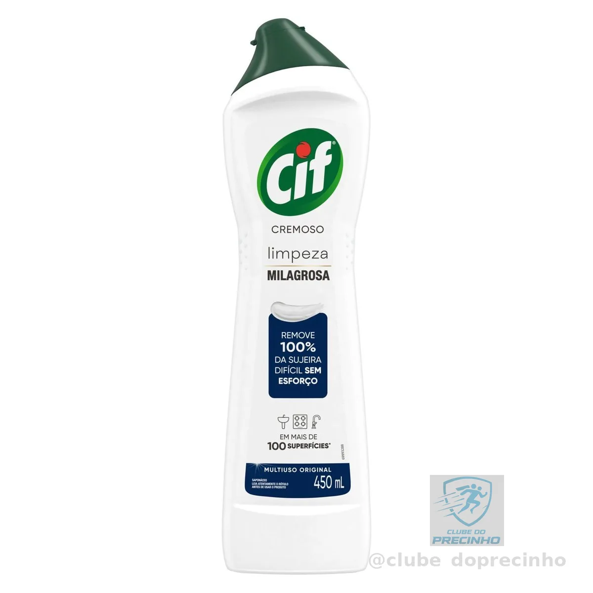 Cif Cremoso Limpeza Milagrosa Remove 100% Da Sujeira 450 Ml
