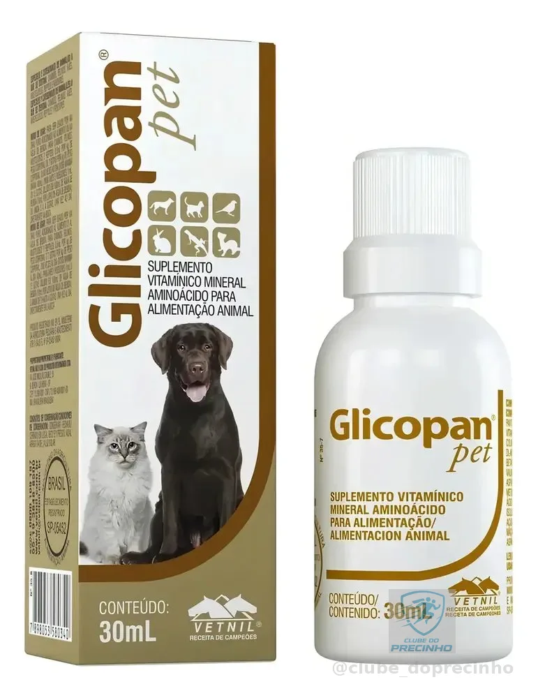 Glicopan Pet Vetnil Para Cães E Gatos 30ml