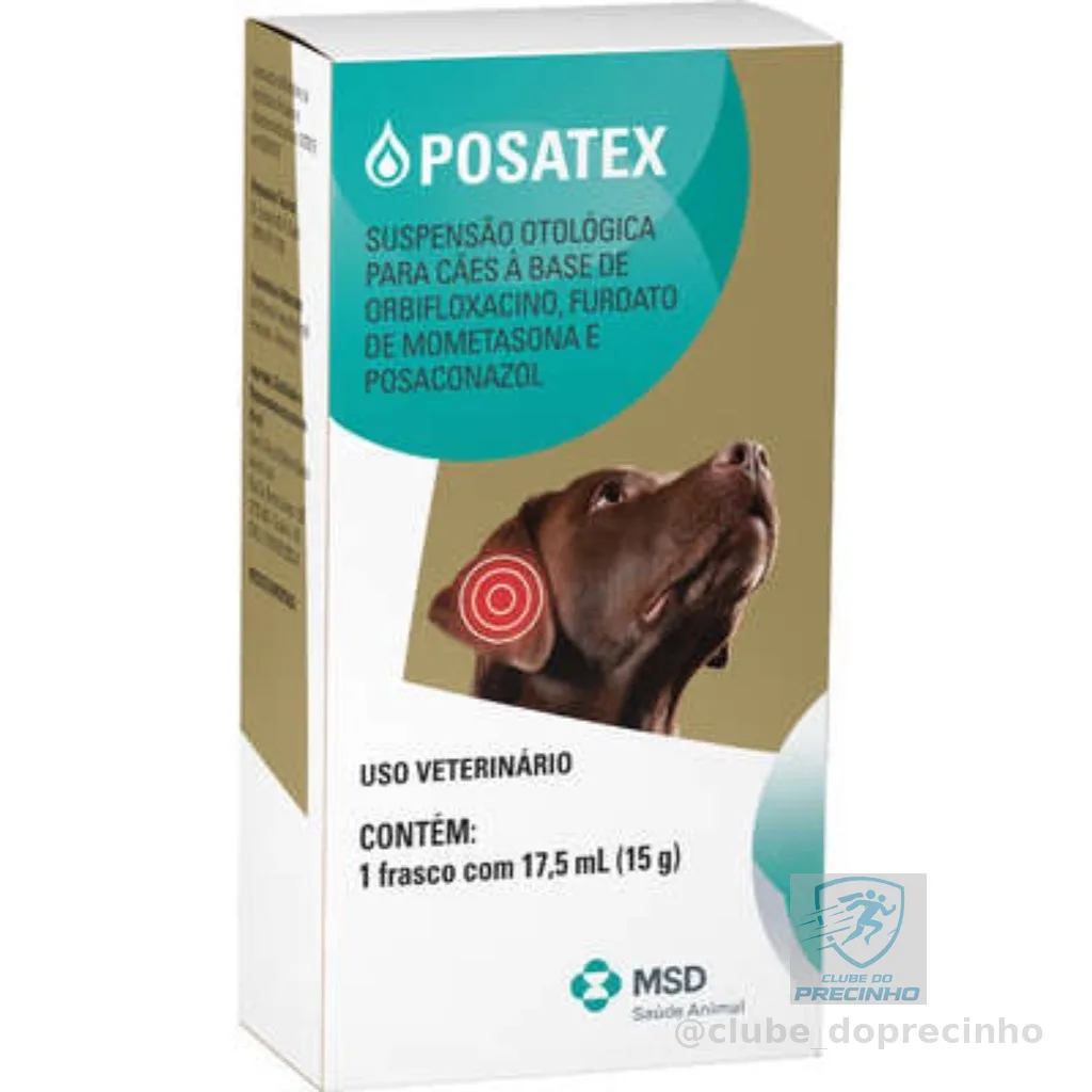 Posatex Remédio 17,5 ml Otite Cães Anti-inflamatório 17,5ml