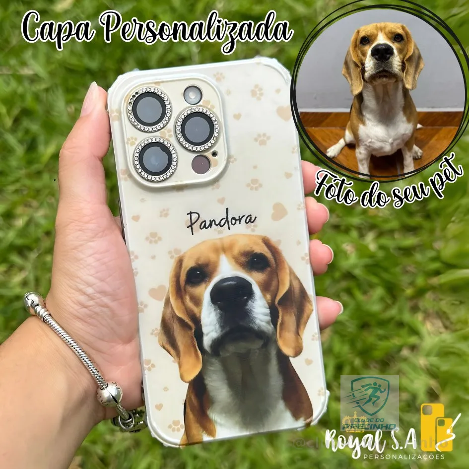 Capinha Capa Celular personalizada FOTO DO SEU PET para Samsung/ Iphone/ Motorola/ Xiaomi/ Realme