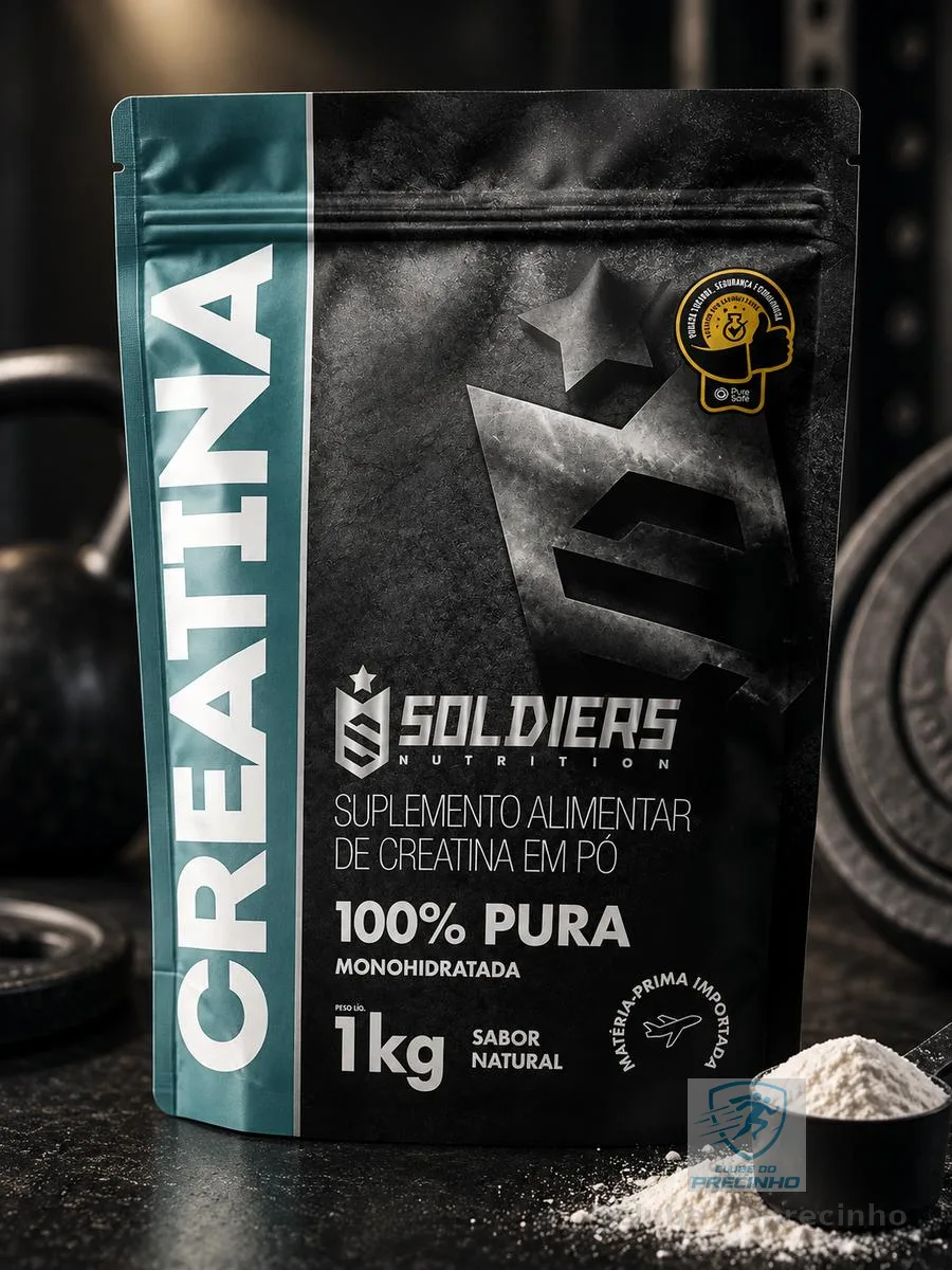 Creatina 1kg Suplemento Monohidratada em pó 100% Pura - Soldiers Nutrition