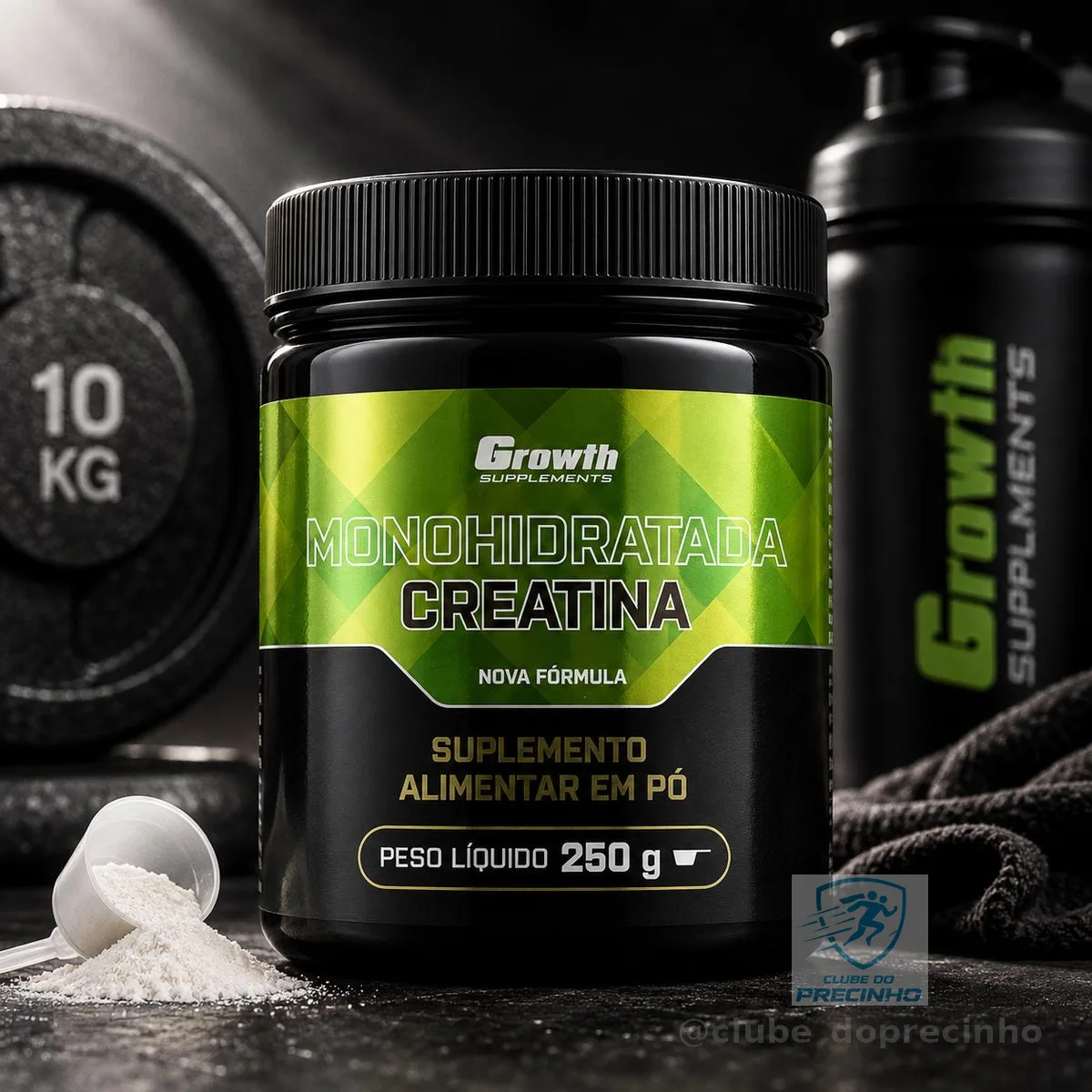 Creatina Monohidratada 250g Growth Supplements - Sem sabor em Pó