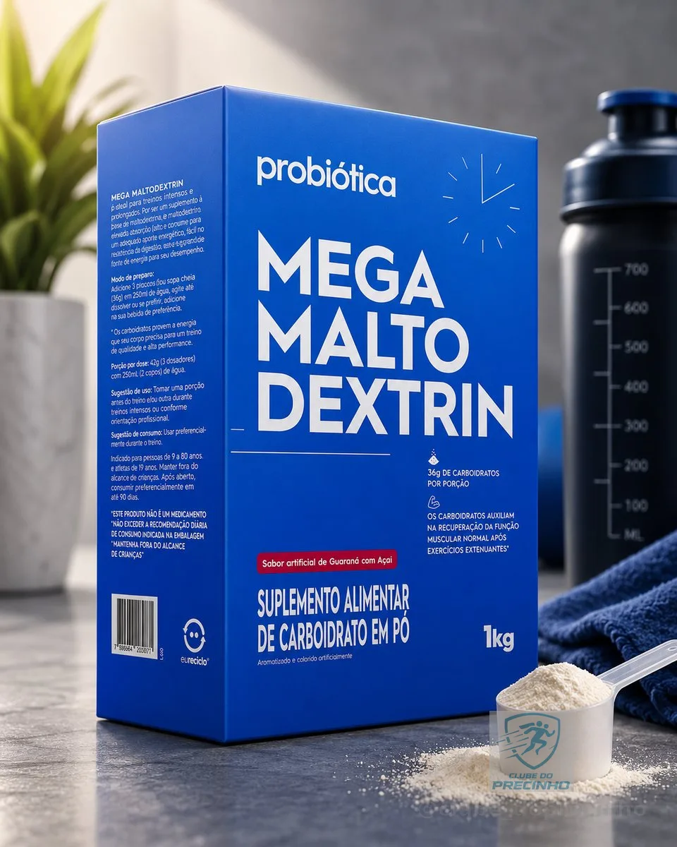 Mega Maltodextrin Caixa 1kg - Probiótica Sabor Laranja