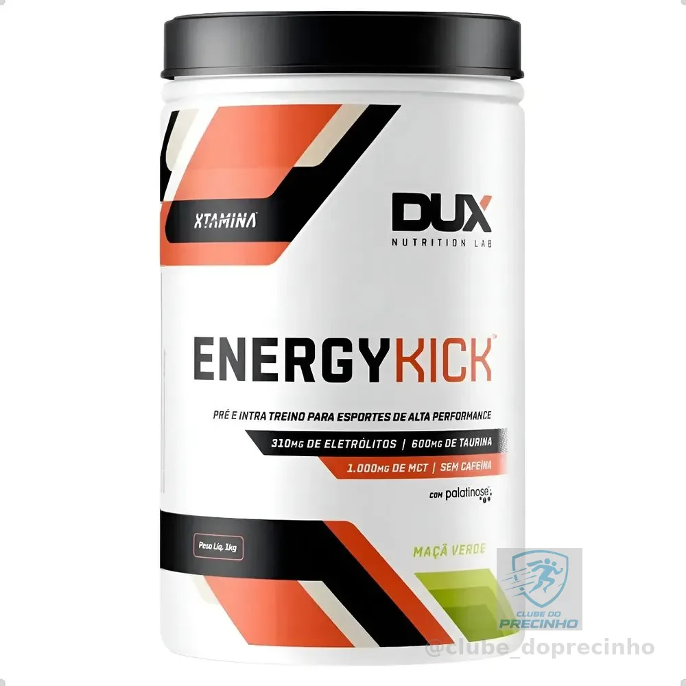 Energy Kick Xtamina Sem Cafeina 1kg Dux Nutrition Sabor Maçã Verde