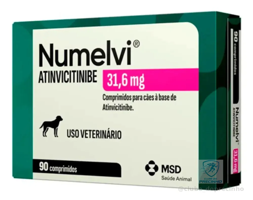 Numelvi 31,6mg Cães Coceira Dermatite Alergia 90 Comprimidos