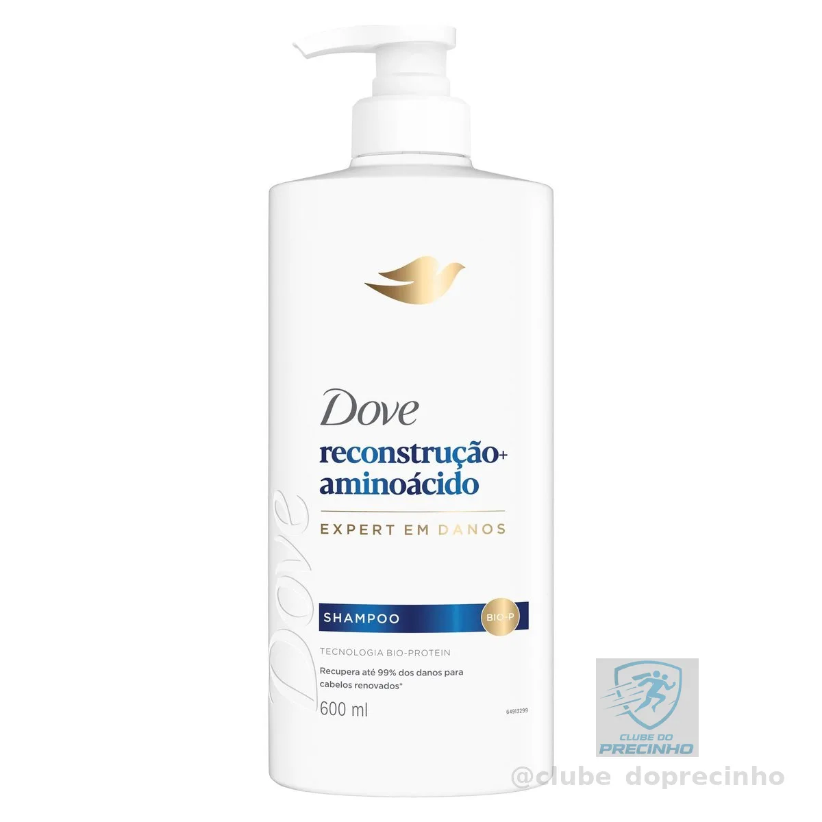 Dove Shampoo Reconstrução + Aminoácido 600ml Pump