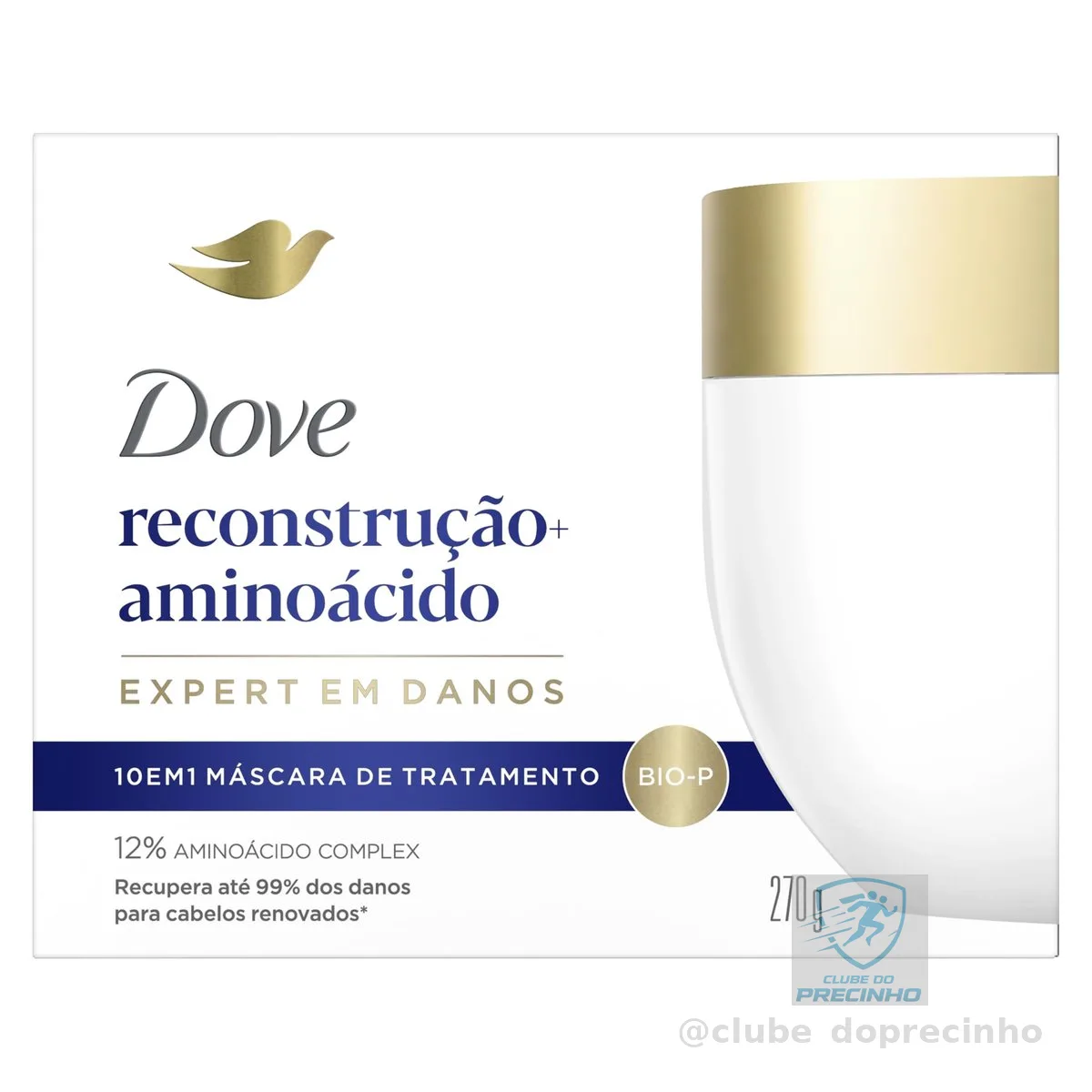 Dove Máscara Capilar 10 em 1 Reconstrução + Aminoácido 270g