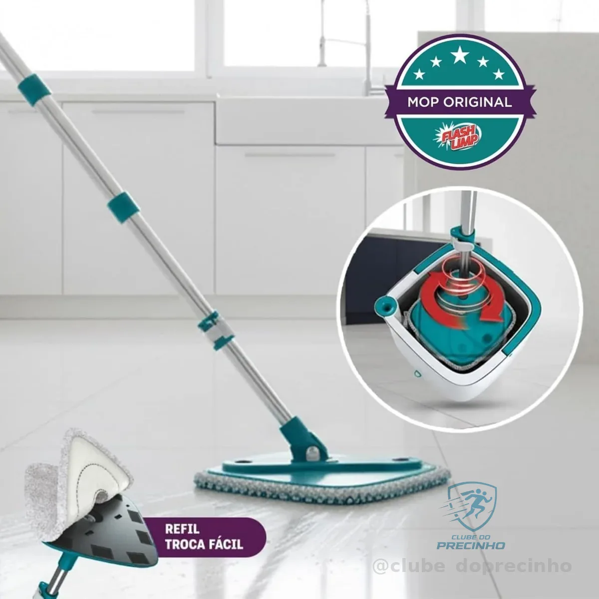 Flash Limp - Mop Giratório Água Limpa - MOP0648