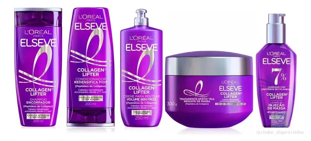 Kit Elseve Collagen Lifter Completo 5 Itens Engrossador 200ml