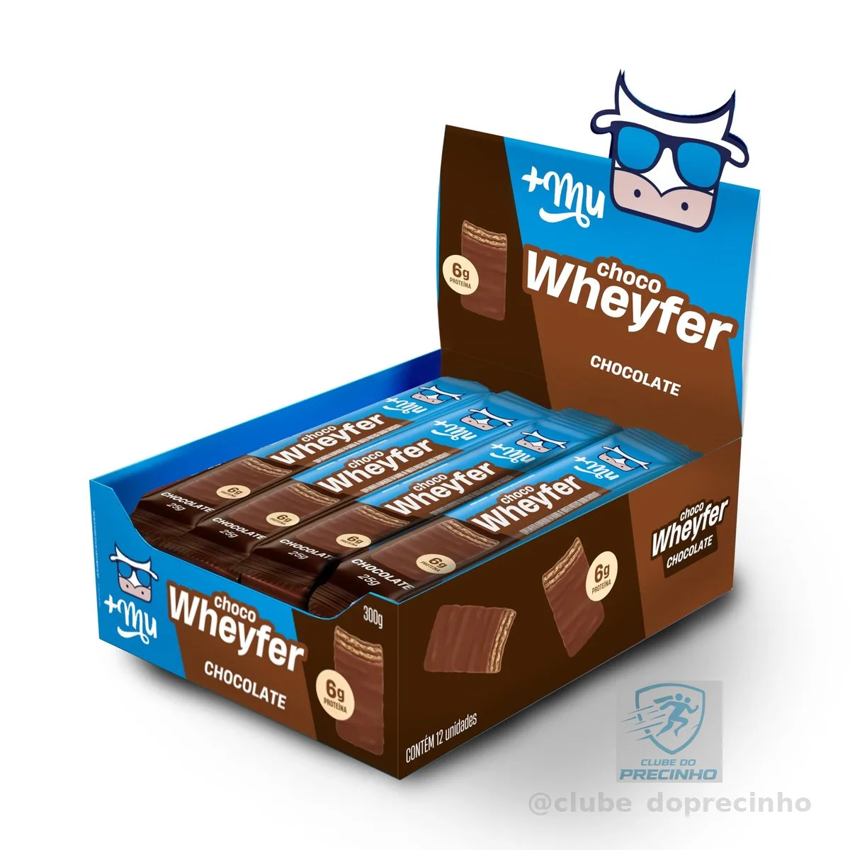 +Mu Chocowheyfer Proteico Sabor Chocolate - Display com 12 unidades - 300g