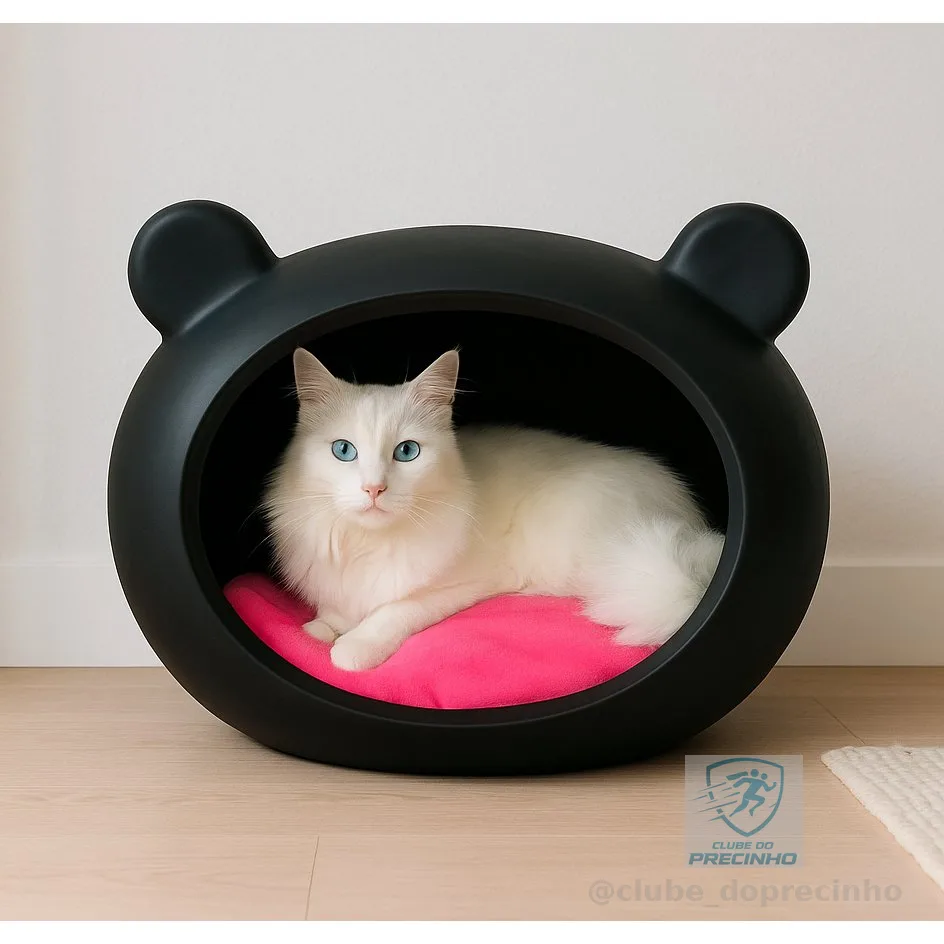 Casa Cama Toca Iglu Pet Para Gatos e Cachorros Mini Micro Com Almofada