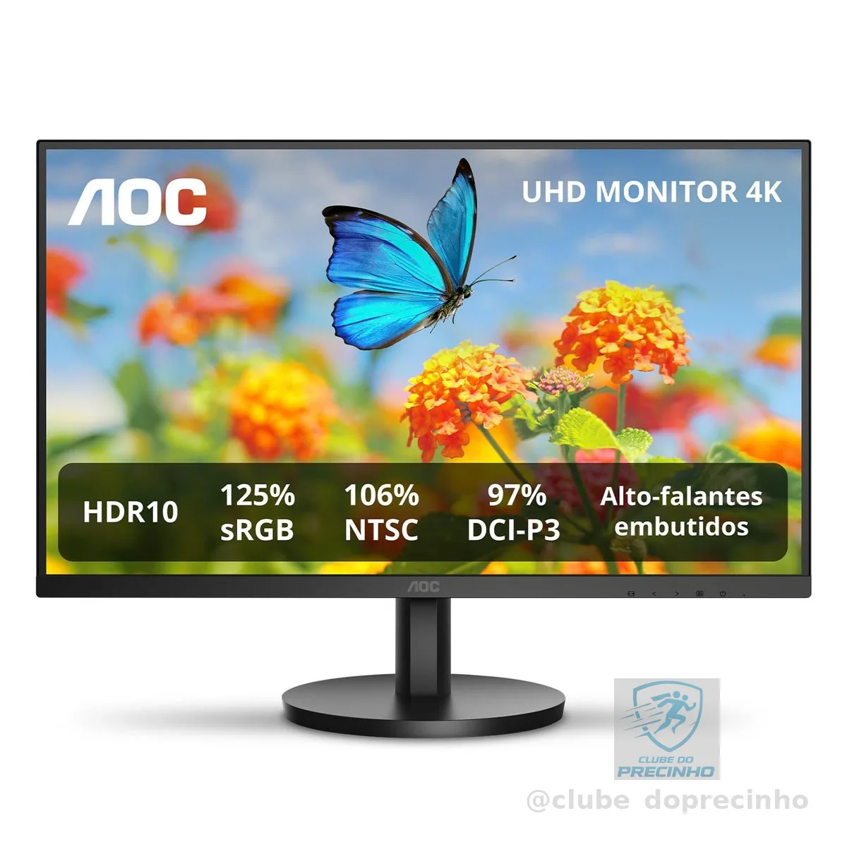 Monitor AOC 27" 4K IPS 106% NTSC 97% DCI-P3 Speakers U27B3A