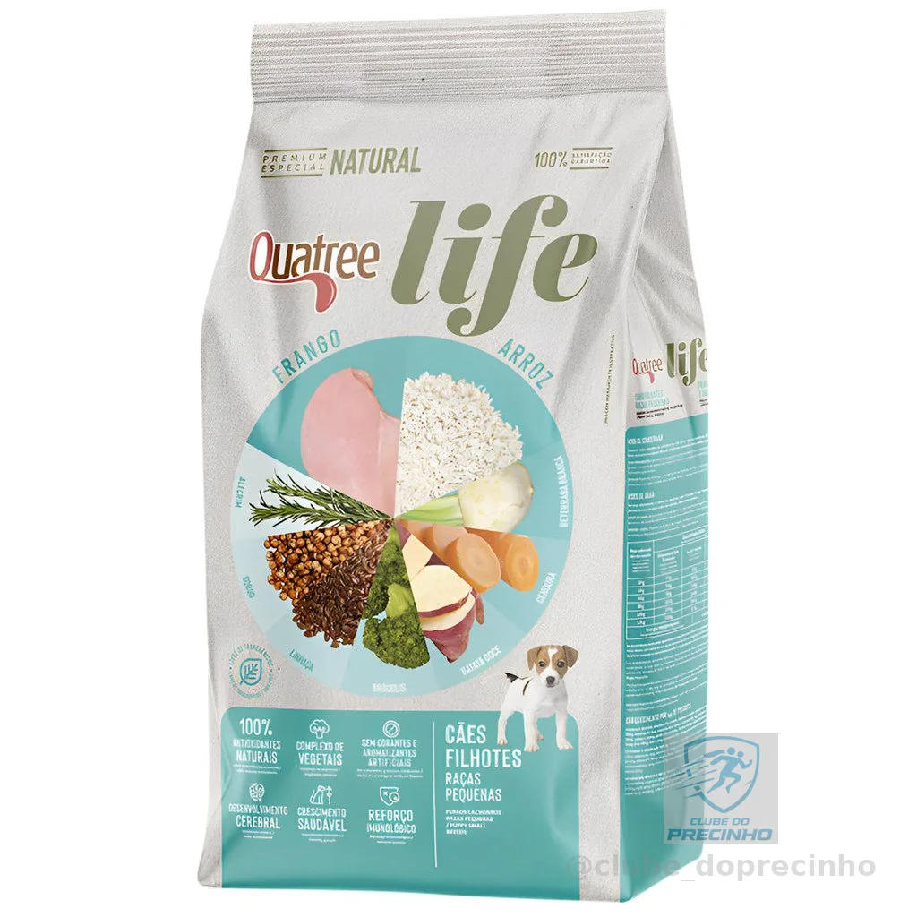 Ração Quatree Life para cães Filhotes Raças Pequenas Frango 10kg