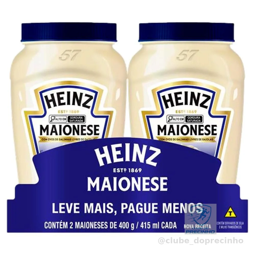 Heinz Pack Maionese Tradicional, 400G - 2 unidades