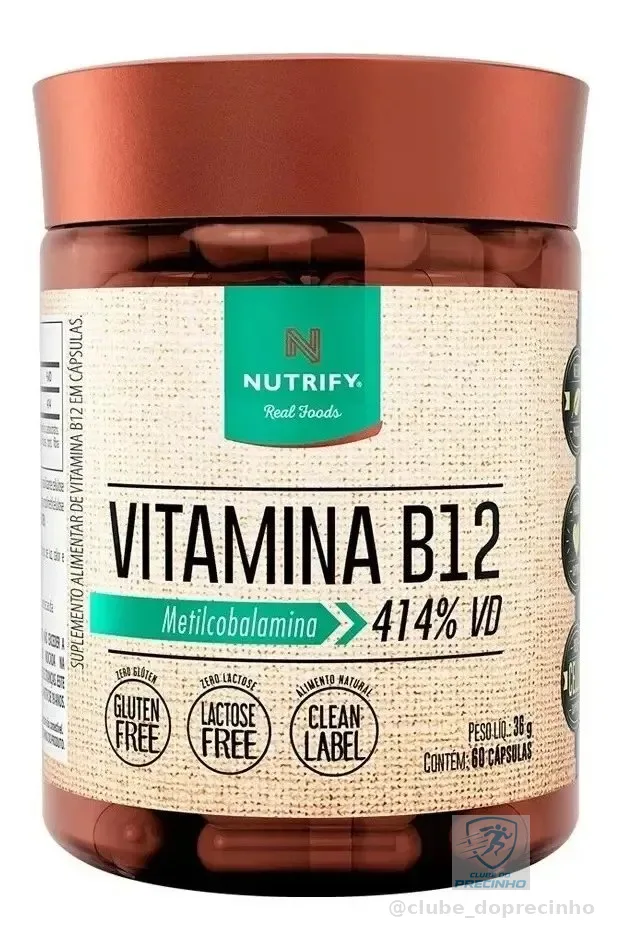 Vitamina B12 Metilcobalamina 414% 60caps Nutrify