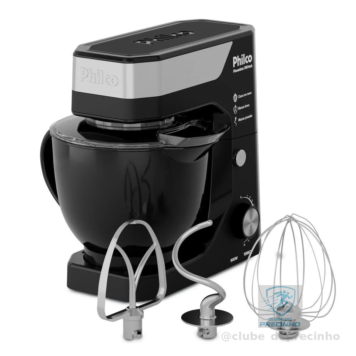 Philco Batedeira Planetária PBP90A Turbo 900W Aço inoxidável