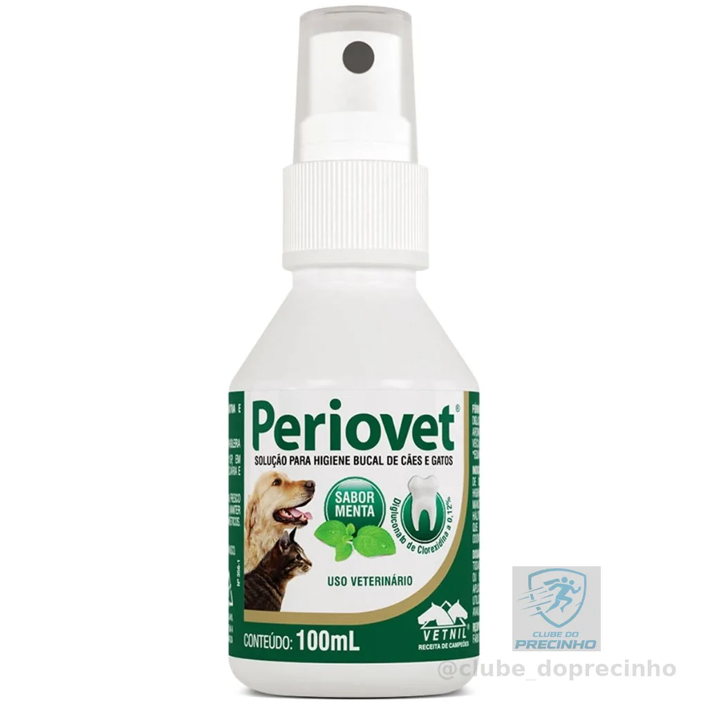 Periovet Spray 100 Ml Tratamento Tartaro Bucal - Vetnil