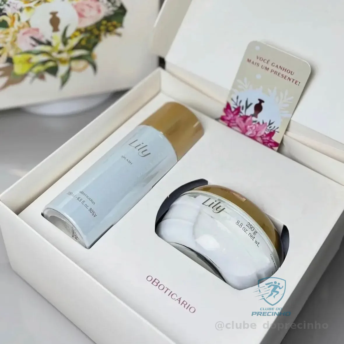 Kit Presente Lily Body Splash 200ml + Hidratante 250g (2 Itens)