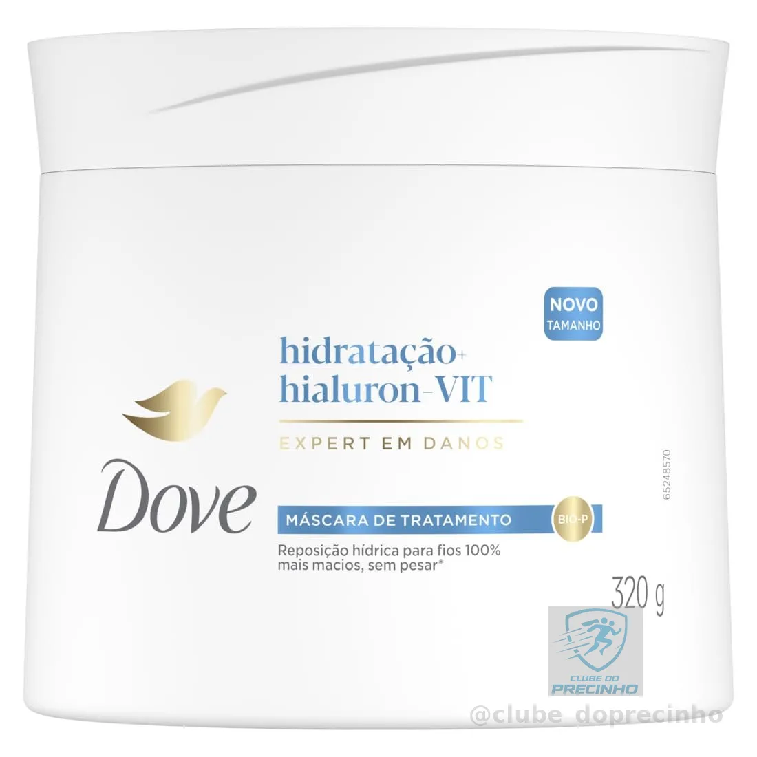 Dove Máscara de Tratamento 2 em 1 Hidratação + Hialuron-VIT 320g