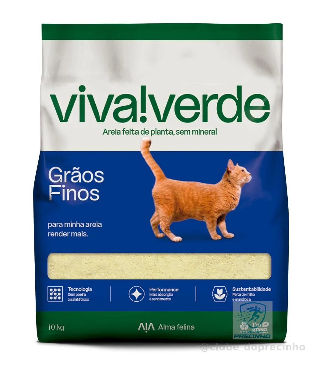 Viva Verde Areia Higiênica Grãos Finos 10kg