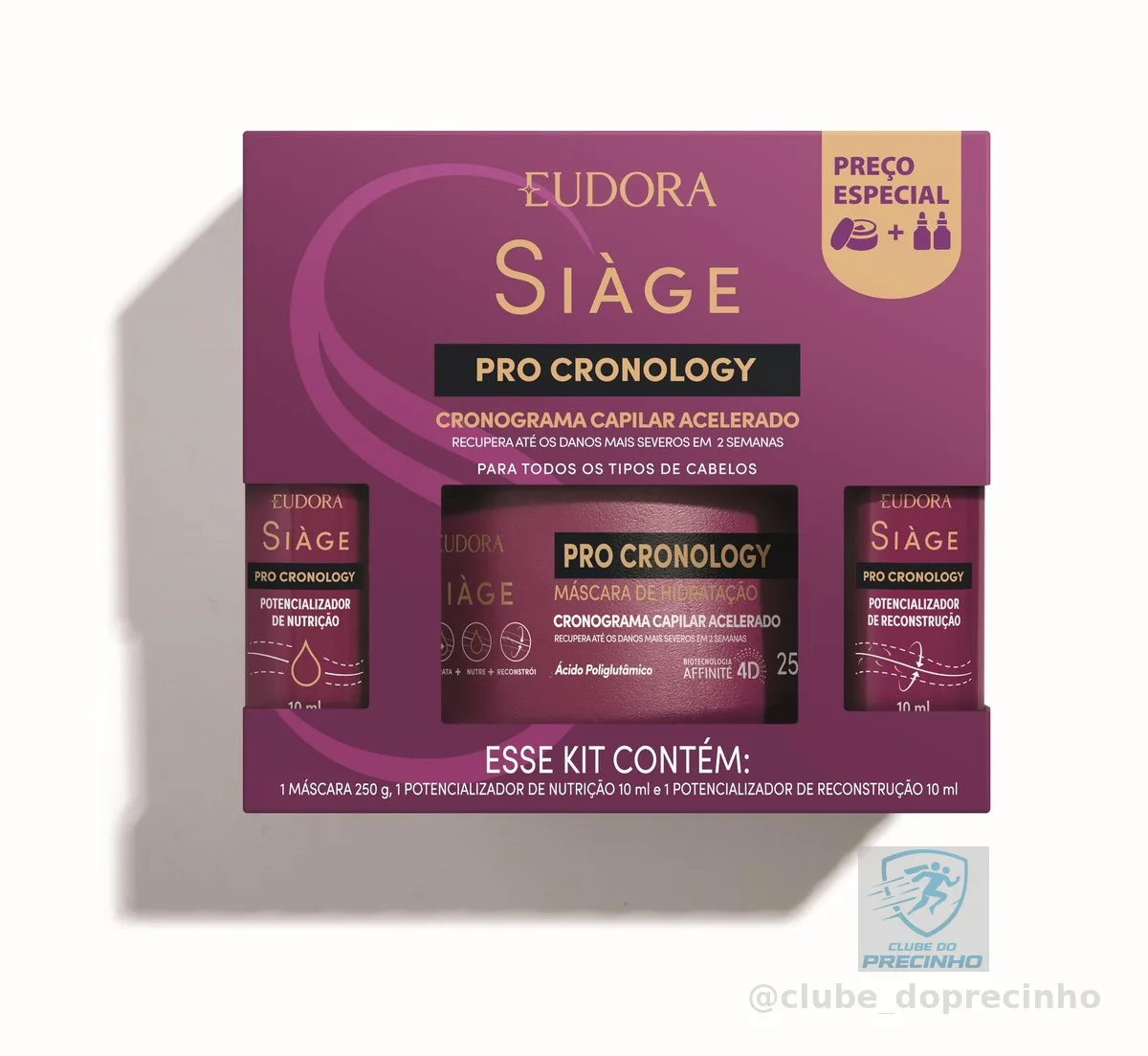 EUDORA SIÀGE KIT MÁSCARA + 2 POTENCIALIZADORES PRO CRONOLOGY