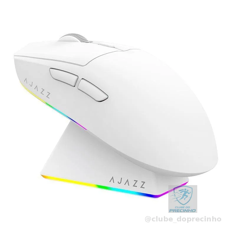 Mouse Gamer Ajazz AJ139 V2 MC, 12000DPI, 6 Botoes, Tri-Mode, Branco, AJ139V2-MC-WH