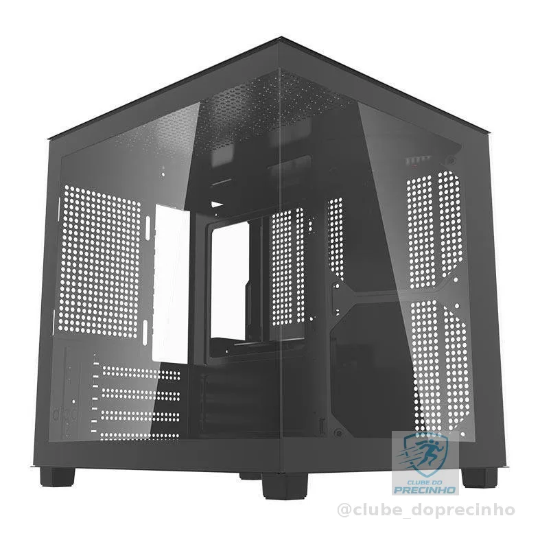 Gabinete Gamer Aquário Aigo Apollo A275, Mini-Tower, Lateral de Vidro, Preto, AC-A275-B-HQ1