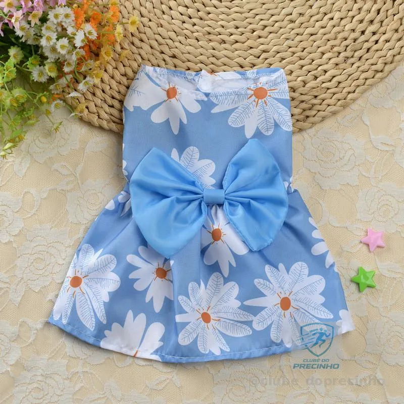 2025 Primavera/Verão Novo Vestido Floral De Princesa Para Cachorro Pequeno , Adequado Pelúcia E Gatos , Saia Adorável An