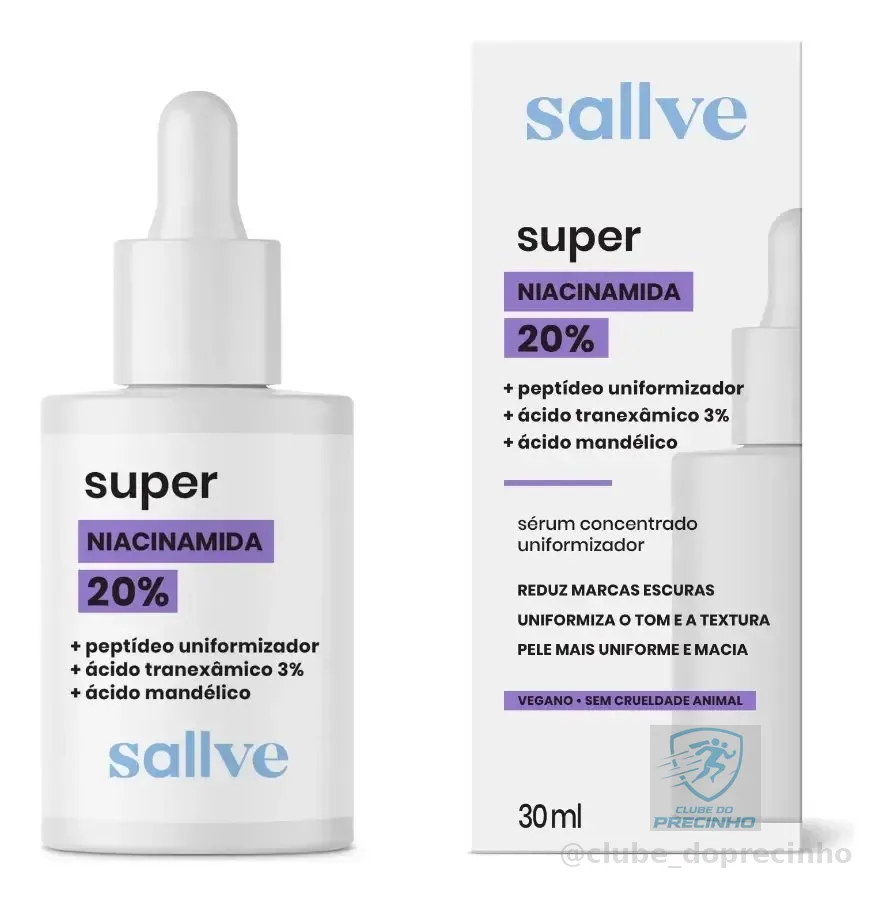 Sérum Facial Super Niacinamida 20% 30ml Sallve
