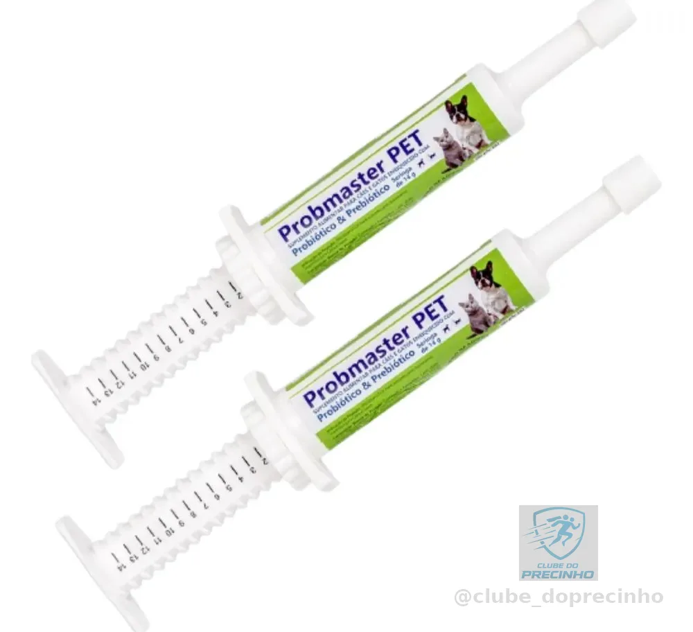 Kit 2 Probmaster Probiótico Pet Prebiótico Para Cães E Gatos