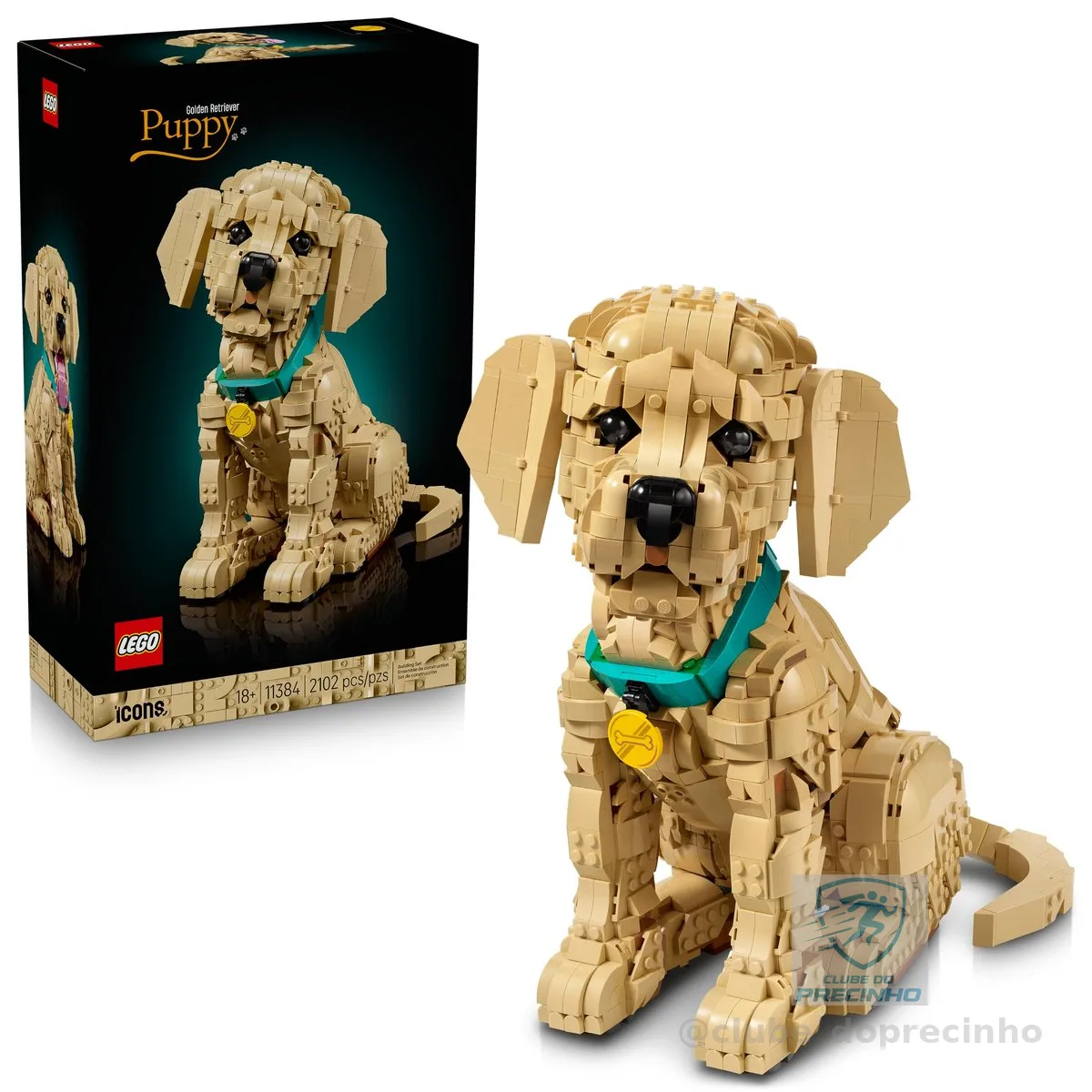 LEGO Icons Filhote de Golden Retriever 11384 (2.102 Peças)