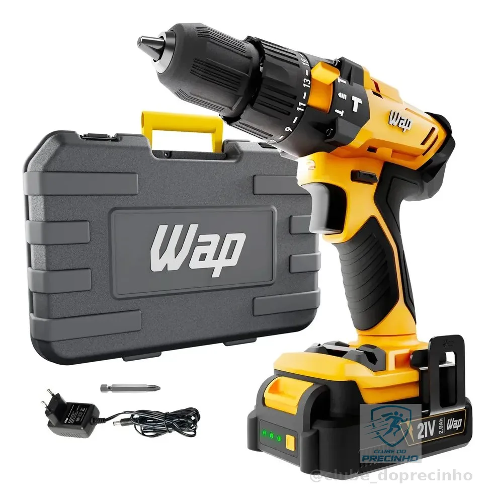Parafusadeira e Furadeira de Impacto 3/8" WAP K21 ID02 2000 mAh