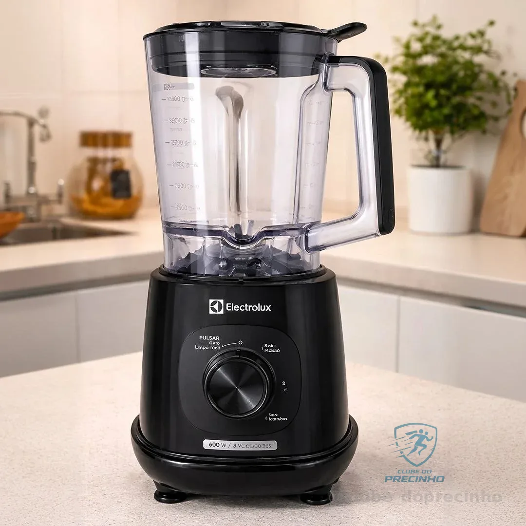 Liquidificador Electrolux 600w 2,7l Efficient Triforce 3 Velocidades Preto (ebl700)