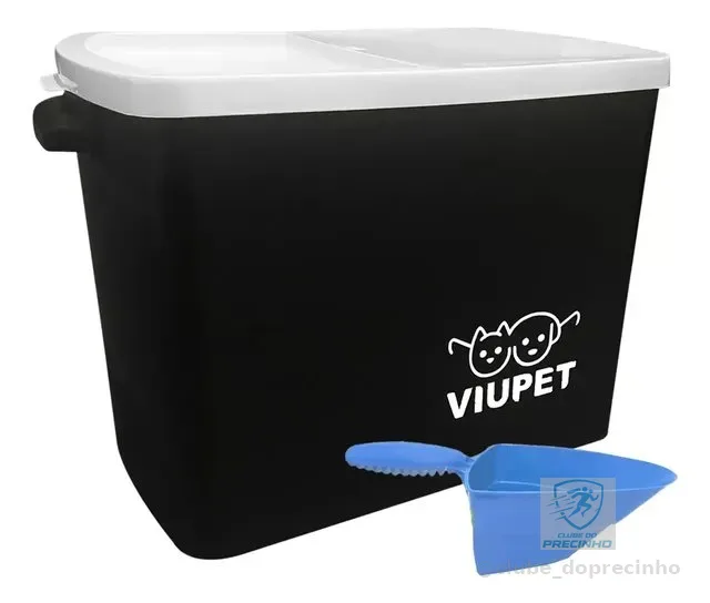 Porta Ração Pote 15kg Tampa Vedada Antiformiga + Pá Dosadora
