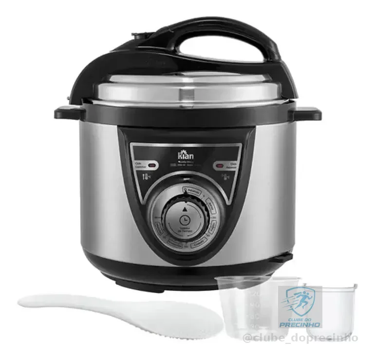 Panela De Pressão Elétrica Kian 4l Inox Acessórios Cor Prateado Frequência 50 Hz X 60 Hz