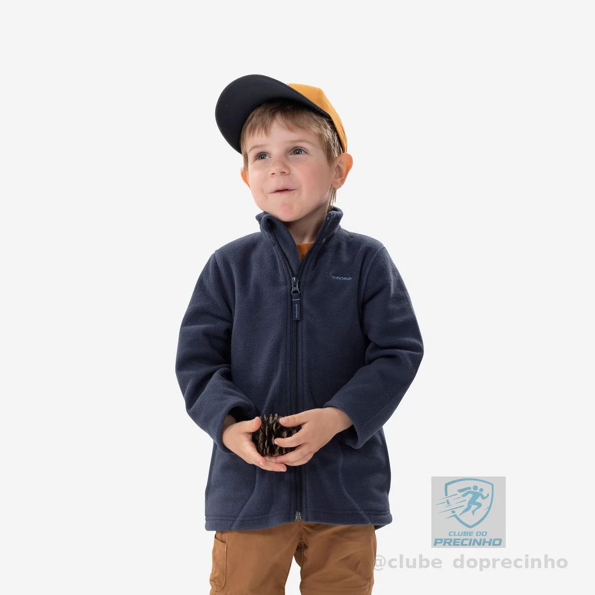Blusa Fleece Infantil de Trilha Térmica MH100 Quechua Azul