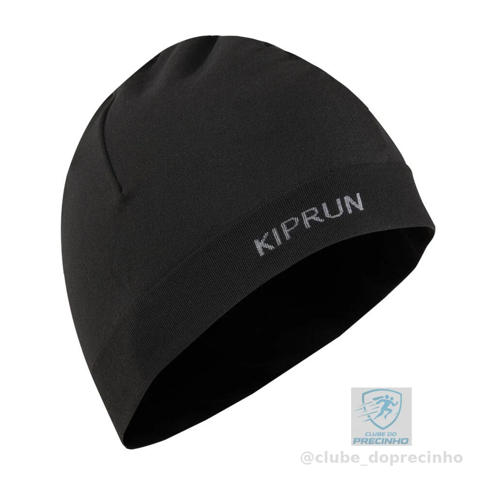 Gorro Adulto de Corrida Sem Costura Kiprun Preto