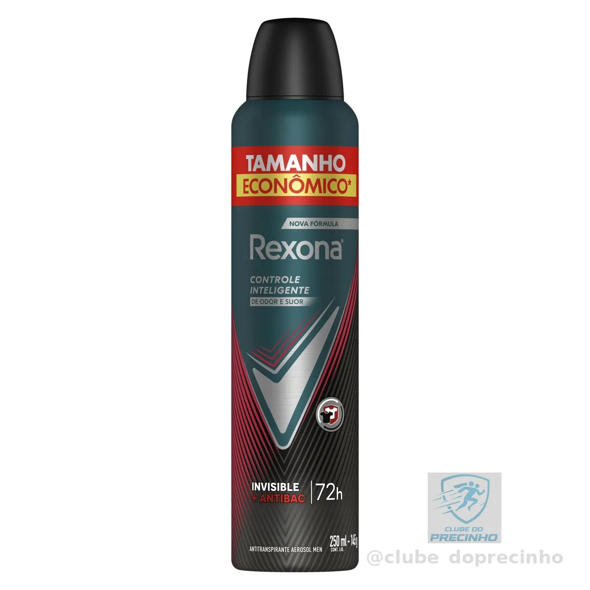Rexona Antitranspirante Masculino Aerossol Antibacterial e Invisible 250 ML, Leve Mais Pague Menos, Embalagem Pode Variar