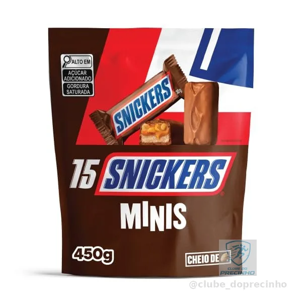 Chocolate Snickers Original Minis 15Un