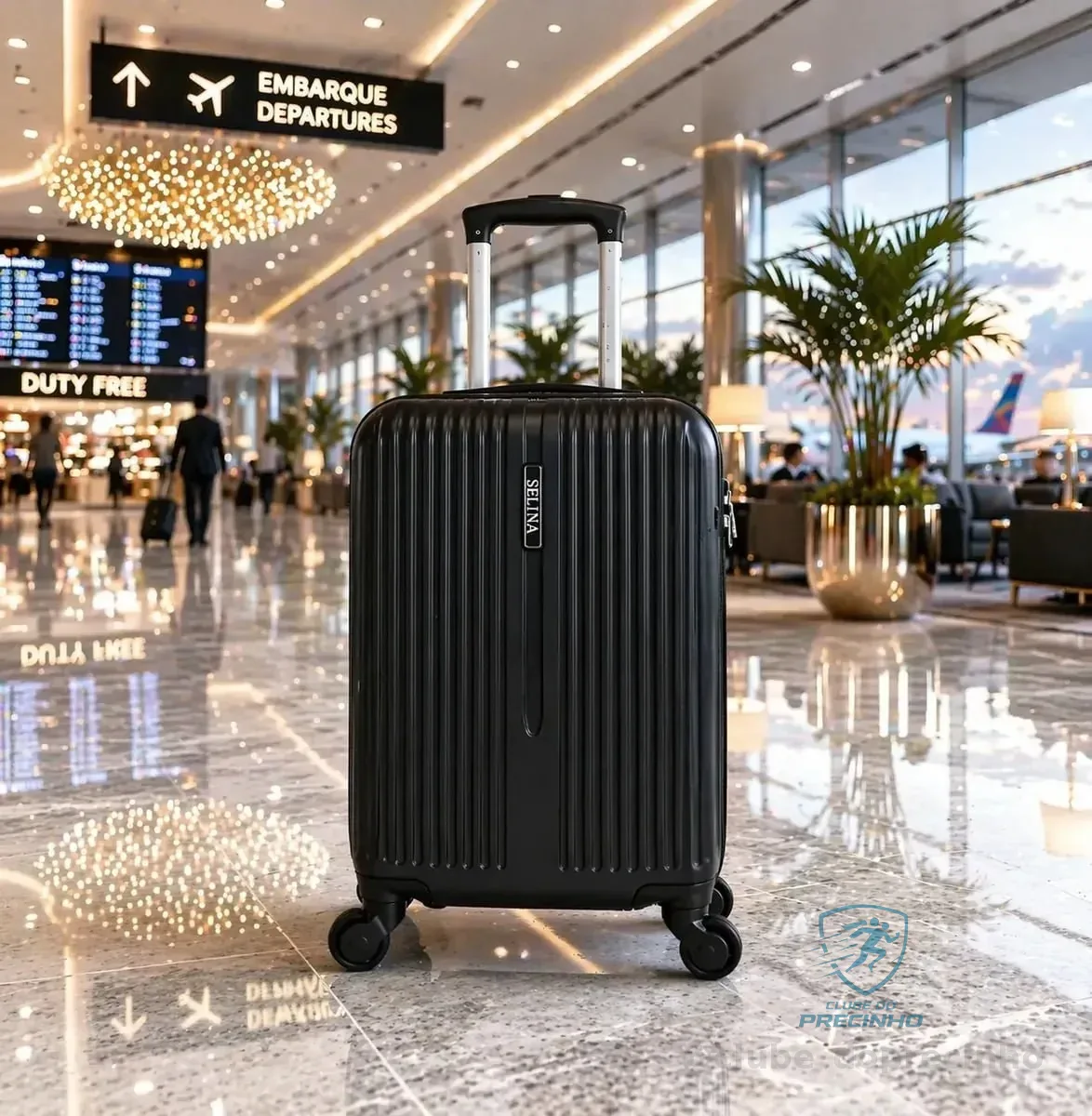 Mala De Viagem Rígida De Bordo 10kg Rodas 360° Medidas Anac