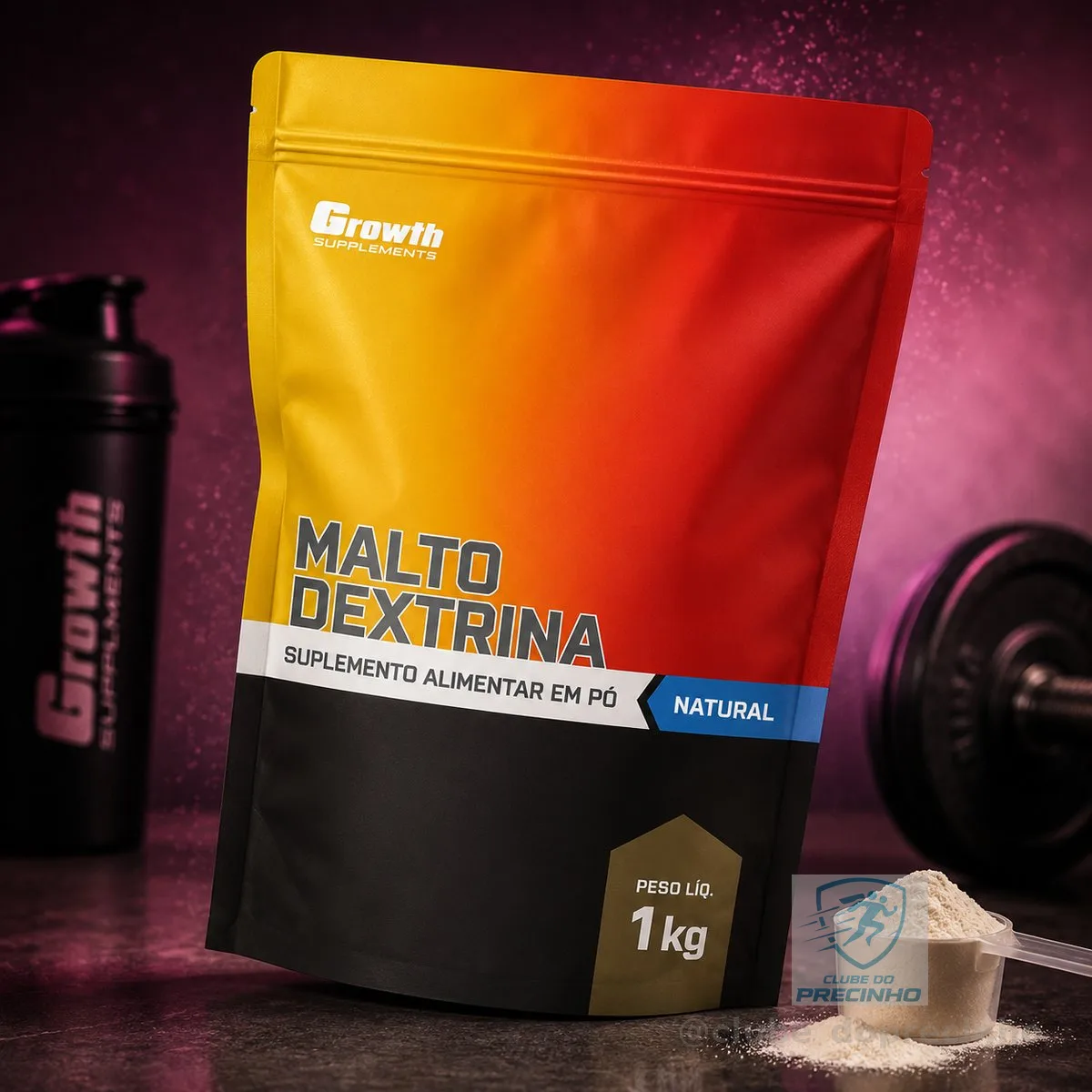 Maltodextrina Growth Supplements 1 Kg Carboidrato Malto Natural