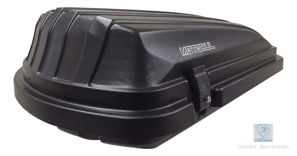 Bagageiro De Teto Maleiro Com Chave Motobul 300 Litros Preto Preto