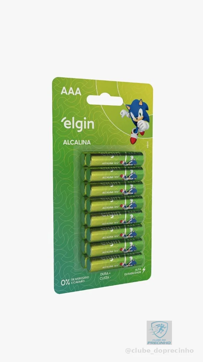 Pilha Alcalina AAA com 16 unidades Elgin Palito
